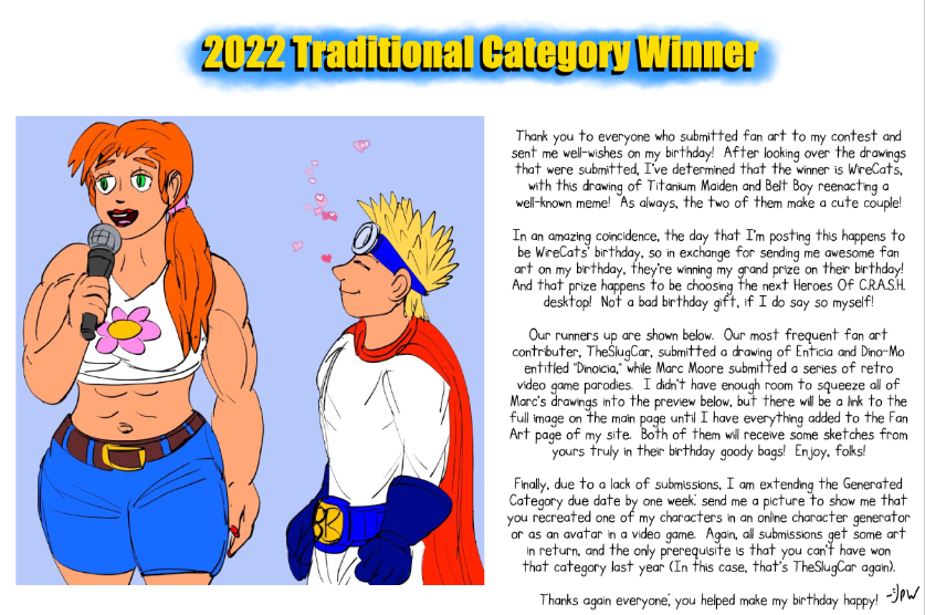 2022 Traditional Fanart Winner