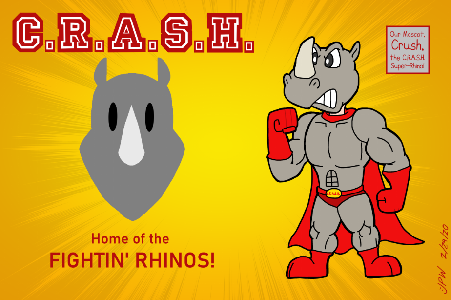 CRASH Rhino Logo and Mascot