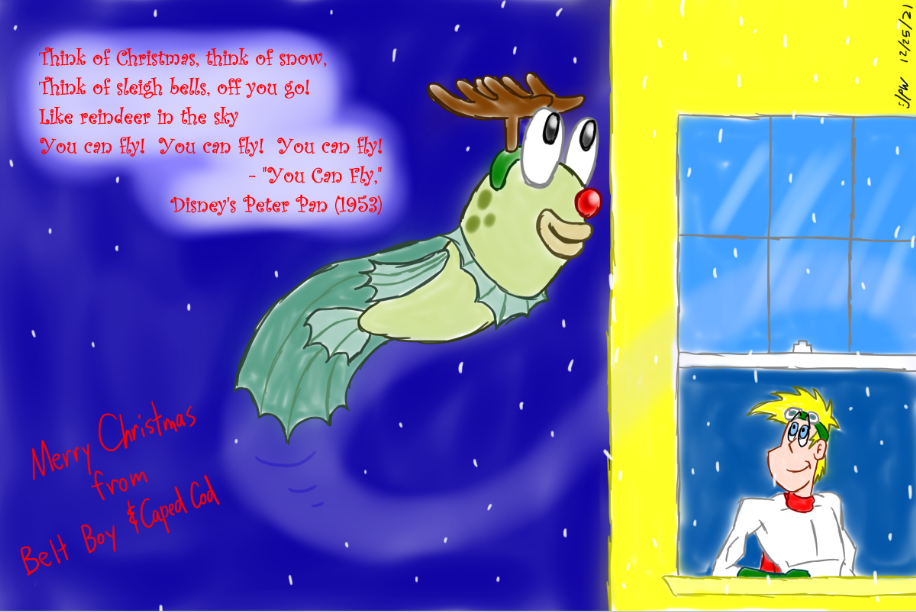 Dec 21 Filler - Belt Boy and Reindeer Caped Cod